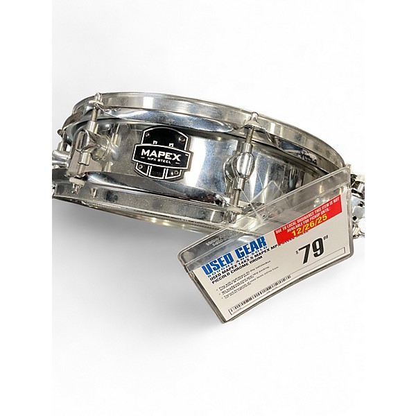 Used Mapex 14X3.5 Mapex MPX Steel Shell Piccolo Chrome Drum