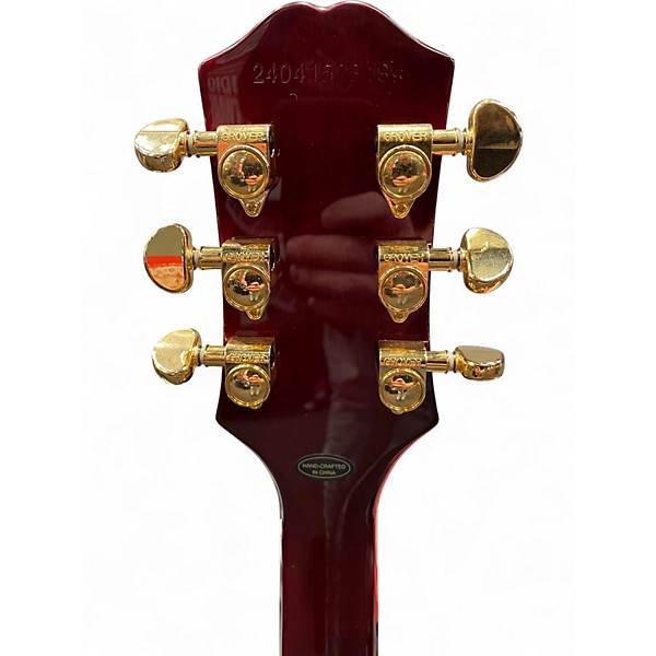 Used 2024 Epiphone Les Paul Alex Lifeson Custom Ruby Solid Body Electric Guitar