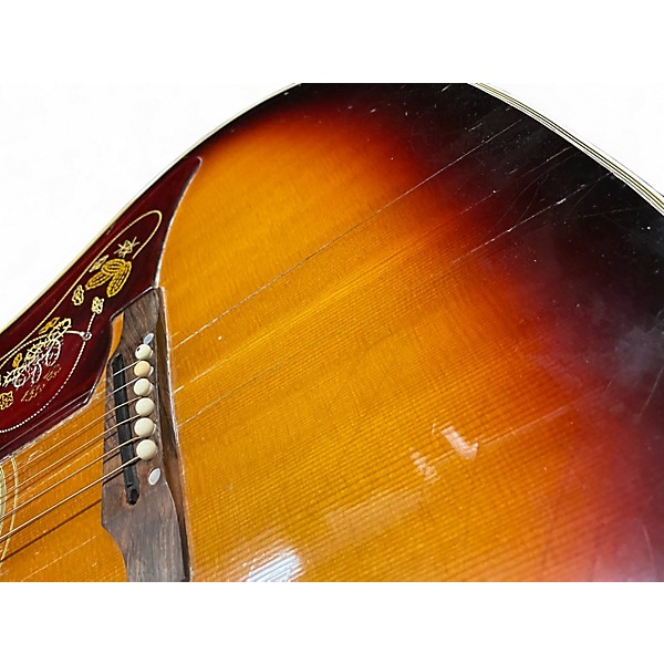 Vintage 1963 Epiphone ft110 3 Tone Sunburst Acoustic Guitar