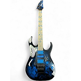 Used Ibanez JEM77P Steve Vai Signature BLUE FLORAL PATTERN Solid Body Electric Guitar