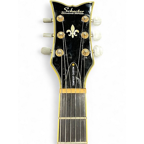 Used 2010 Schecter Guitar Research Tempest Custom Black Solid Body Electric Guitar