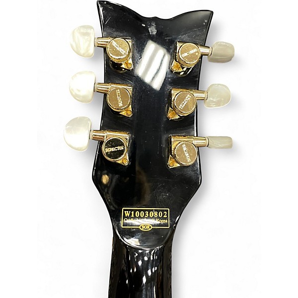 Used 2010 Schecter Guitar Research Tempest Custom Black Solid Body Electric Guitar