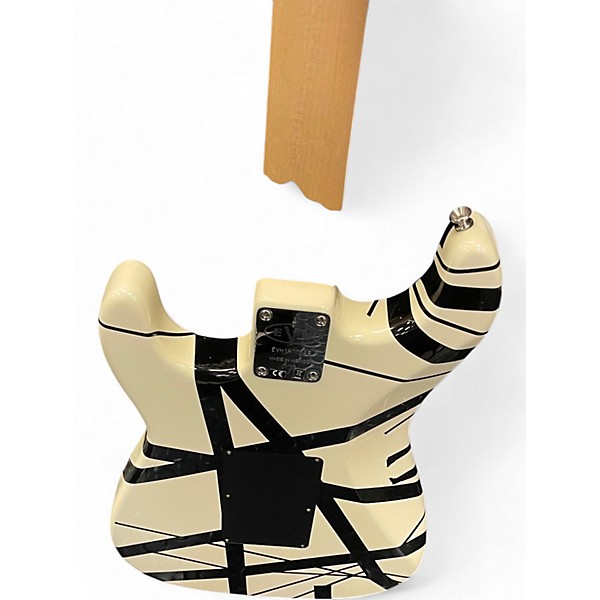 Used EVH Striped Series Black and White Solid Body Electric Guitar
