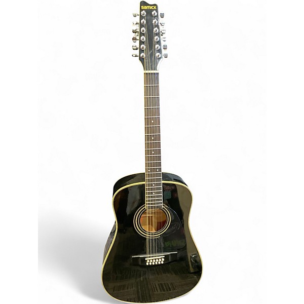 Used Samick SW 260-12B Black 12 String Acoustic Guitar