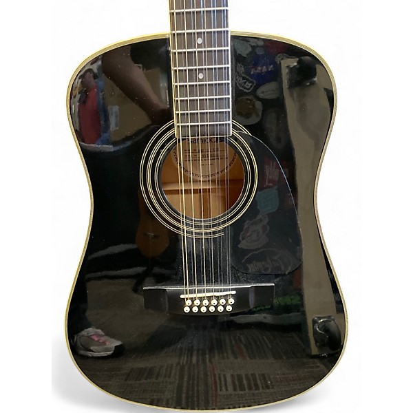 Used Samick SW 260-12B Black 12 String Acoustic Guitar