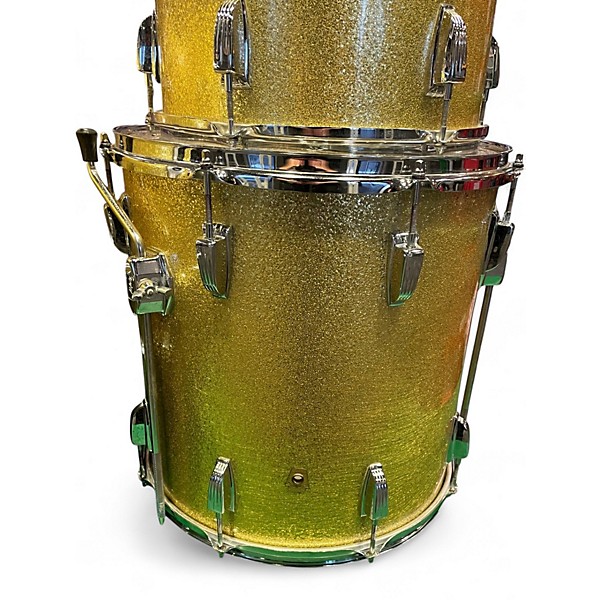 Vintage 1960s Ludwig 4 Piece Super Classic Champagne Sparkle Drum Kit