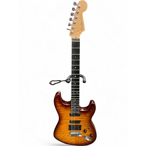 Used Fender American Deluxe Stratocaster QMT HSS Quilted Maple Top Solid Body Electric Guitar
