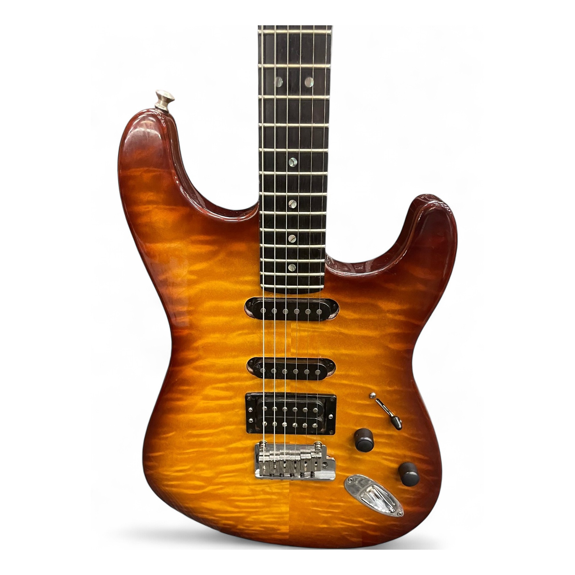 最終。Fender USA American Deluxe Strato QMT Used Fender AMERICAN DELUXE STRATOCASTER QMT HSS QUILTED MAPLE TOP