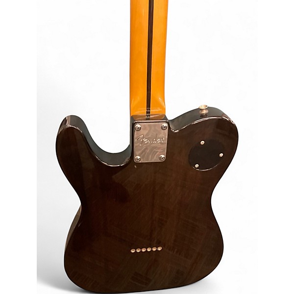 Used Fender Modern Player Telecaster Thinline Deluxe TRANSPARENT BLACK Hollow Body Electric Guitar