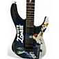 Used ESP LTD Kirk Hammett Signature White Zombie Blue Solid Body Electric Guitar