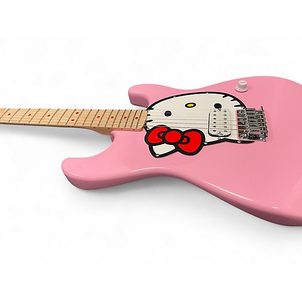 Used Squier 2024 Hello Kitty Single Humbucker Pink Solid Body Electric Guitar