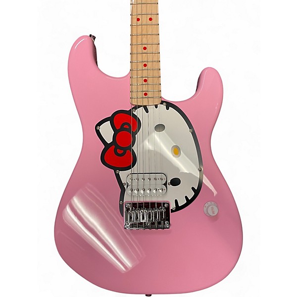 Used Squier 2024 Hello Kitty Single Humbucker Pink Solid Body Electric Guitar