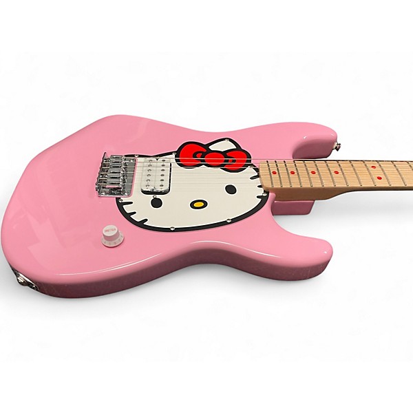 Used Squier 2024 Hello Kitty Single Humbucker Pink Solid Body Electric Guitar