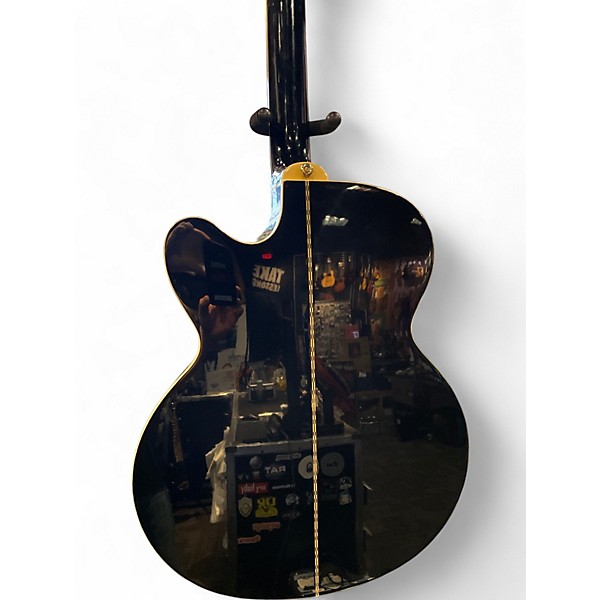 Used Epiphone EJ200SCE Black Acoustic Electric Guitar