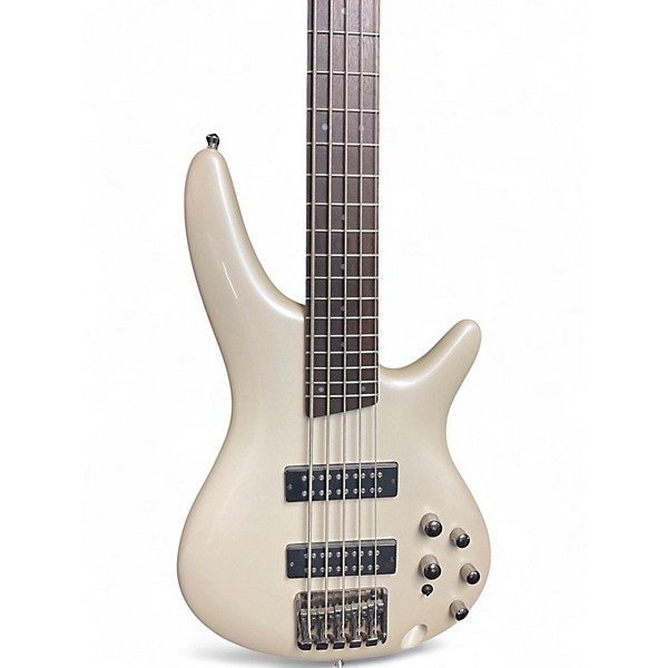 Used Ibanez SR305 5 String Alpine White Electric Bass Guitar