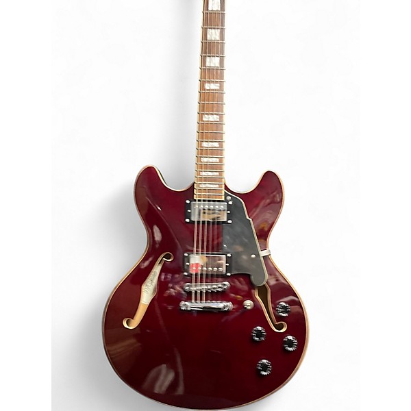 Used D'Angelico Premier Series DC Trans Red Hollow Body Electric Guitar