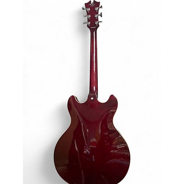 Used D'Angelico Premier Series DC Trans Red Hollow Body Electric Guitar