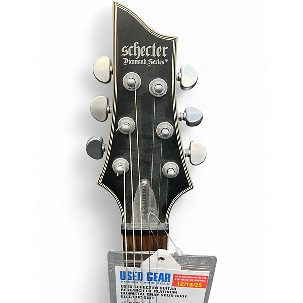 Used Schecter Guitar Research C1 Platinum Gunmetal Gray Solid Body Electric Guitar