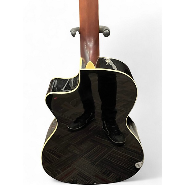 Used Fender Kingman Acoustic Electric Bass Black Acoustic Bass Guitar