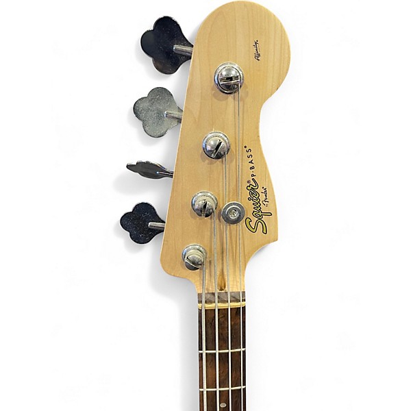 Used Squier Precision Bass White Electric Bass Guitar