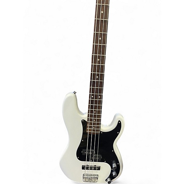 Used Squier Precision Bass White Electric Bass Guitar