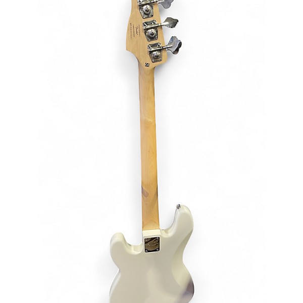 Used Squier Precision Bass White Electric Bass Guitar