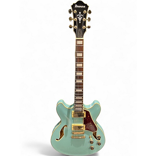 Used Ibanez AS73G Mint Blue Hollow Body Electric Guitar
