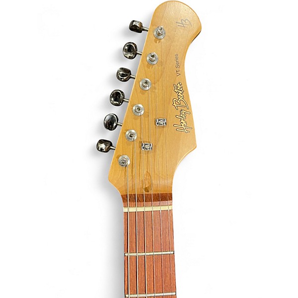 Used Harley Benton VT Series Strat Bronzed Smurf Blue Solid Body Electric Guitar