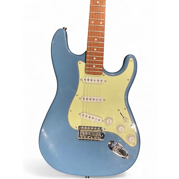 Used Harley Benton VT Series Strat Bronzed Smurf Blue Solid Body Electric Guitar