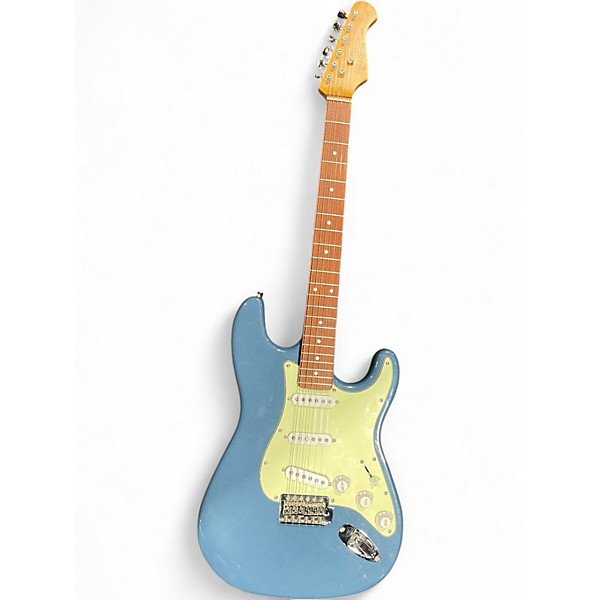 Used Harley Benton VT Series Strat Bronzed Smurf Blue Solid Body Electric Guitar