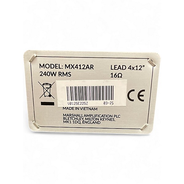 Used Marshall MX412AR Guitar Cabinet