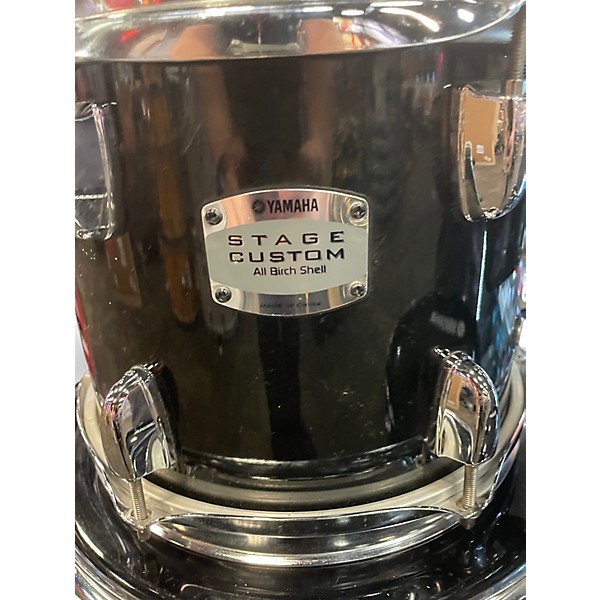 Used Yamaha 4 Piece Stage Custom Raven Black Drum Kit
