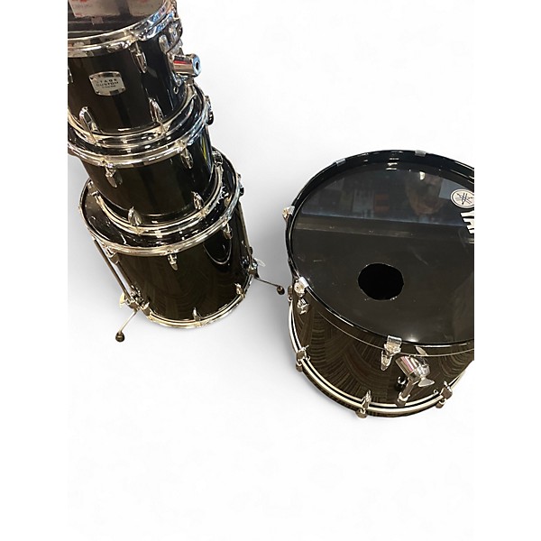 Used Yamaha 4 Piece Stage Custom Raven Black Drum Kit