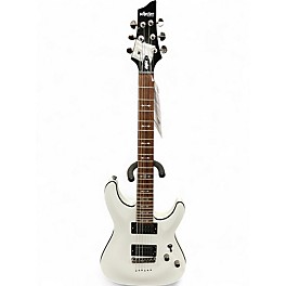 Used Schecter Guitar Research Omen 6 white Solid Body Electric Guitar