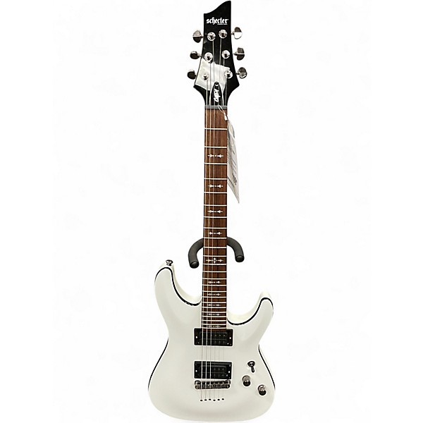 Used Schecter Guitar Research Omen 6 white Solid Body Electric Guitar