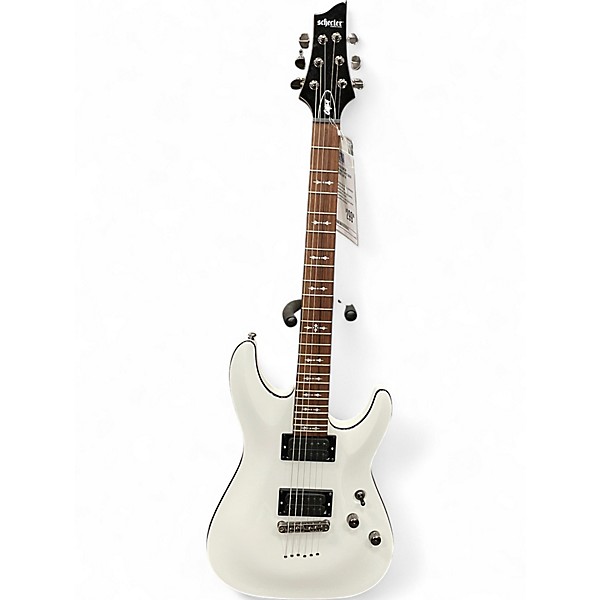 Used Schecter Guitar Research Omen 6 white Solid Body Electric Guitar