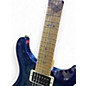 Used 2017 PRS Custom 24 10 Top Maple FB Trans Blue Solid Body Electric Guitar thumbnail