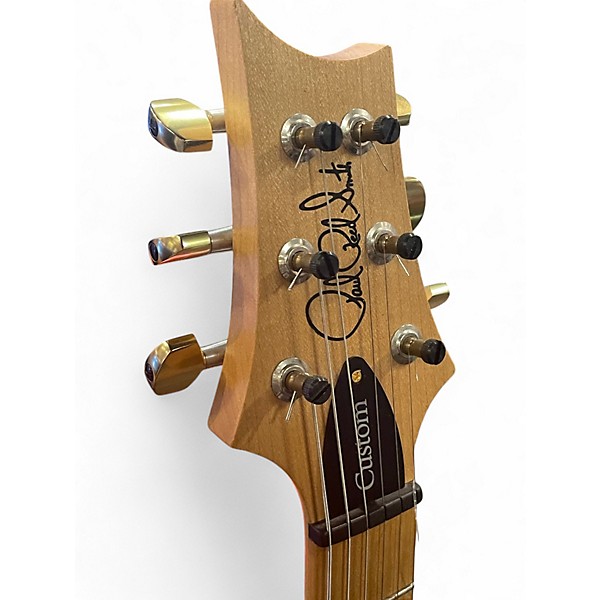 Used 2017 PRS Custom 24 10 Top Maple FB Trans Blue Solid Body Electric Guitar