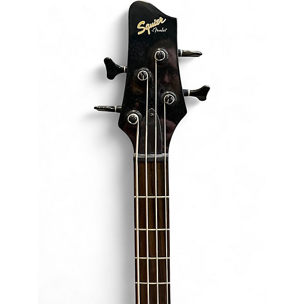 Used Squier MB4 Skull & Crossbones BLACK SPARKLE Electric Bass Guitar