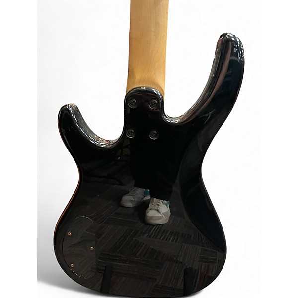 Used Squier MB4 Skull & Crossbones BLACK SPARKLE Electric Bass Guitar