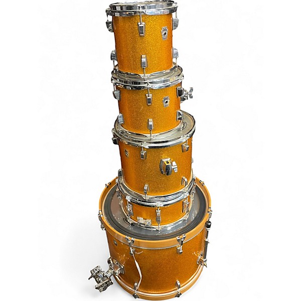 Used Ludwig 5 Piece CLASSIC BIRCH amber sparkle Drum Kit