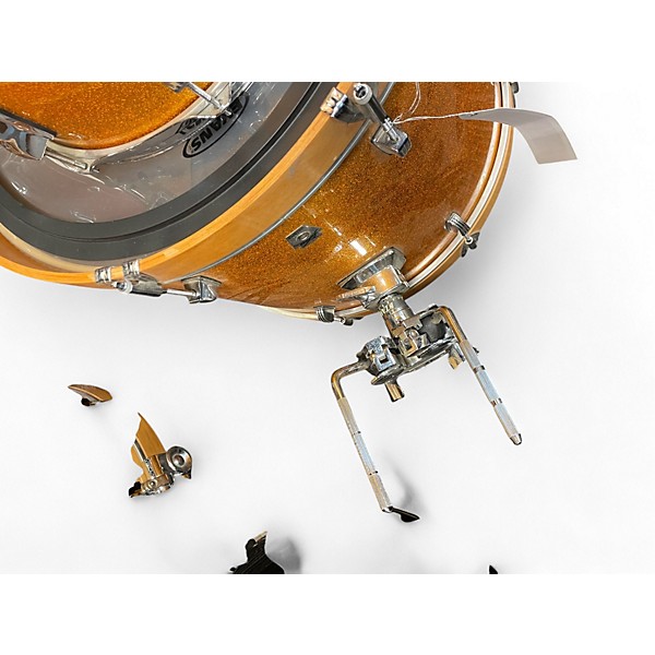 Used Ludwig 5 Piece CLASSIC BIRCH amber sparkle Drum Kit