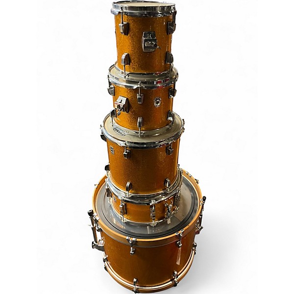 Used Ludwig 5 Piece CLASSIC BIRCH amber sparkle Drum Kit