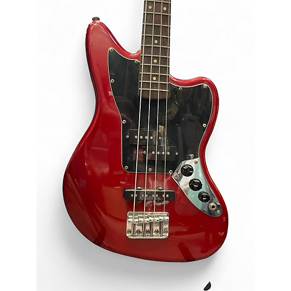 Used Squier Vintage Modified Jaguar Bass Special Candy Apple Red Electric Bass Guitar