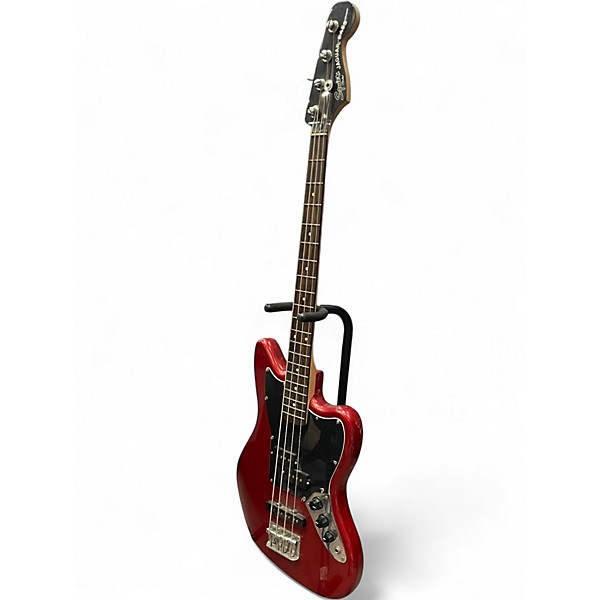 Used Squier Vintage Modified Jaguar Bass Special Candy Apple Red Electric Bass Guitar
