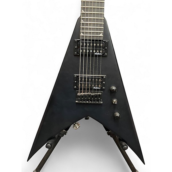 Used Jackson js22-7 king v Black Solid Body Electric Guitar