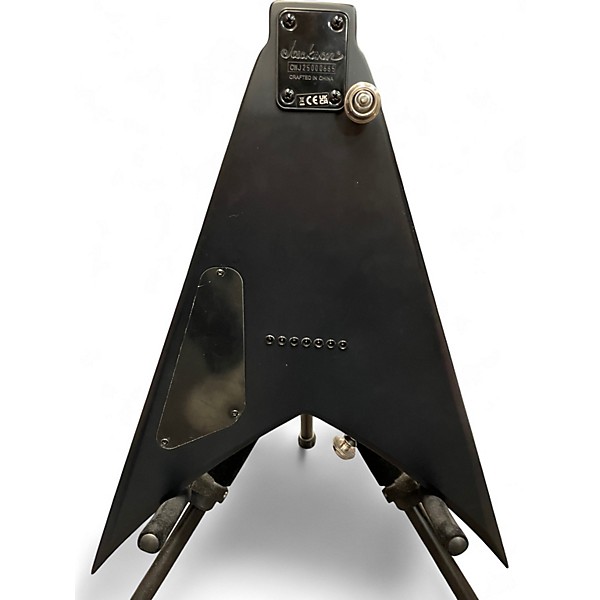 Used Jackson js22-7 king v Black Solid Body Electric Guitar