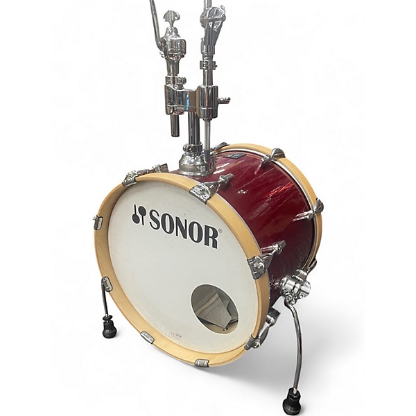 Used SONOR 4 Piece AQX RED SPARKLE Drum Kit