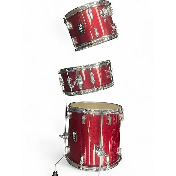 Used SONOR 4 Piece AQX RED SPARKLE Drum Kit