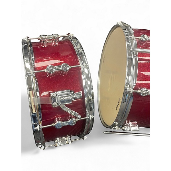 Used SONOR 4 Piece AQX RED SPARKLE Drum Kit